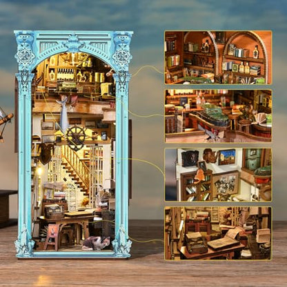 CCCDF Book Nook Kit, DIY Miniature House 3D Wooden Puzzle for Adults - color: Hemingway House