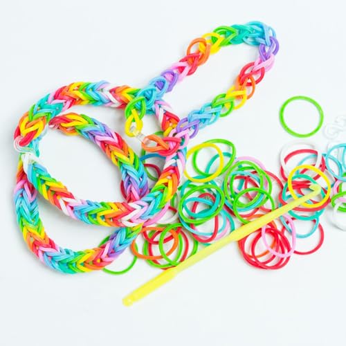 3000 Loom Rubber Bands Refill Kit,75 S-Clips & 5 Hooks Bracelet DIY Mix 1 - color: Mix 1