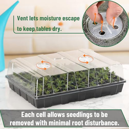 Mr. Pen- Seed Starter Tray Kit, 5 Pack, Total 350 Cells - size: 70-Cells 5-Pack