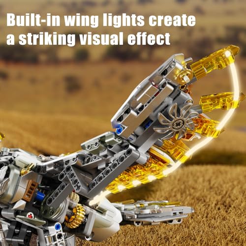 Mechanical Eagle Building Set with Light, Compatible with Lego for Adult, Rotatable Eagle Building Blocks, Gift for Girls Boys Teens Age 12+ (1168 PCS) - style: Mechanical Eagle