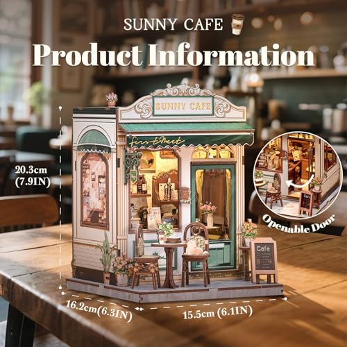Fsolis Book Nook Kit Miniature House (Sunny Cafe) - color: Sunny Cafe