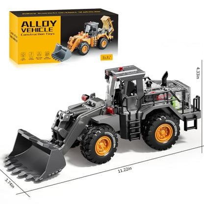 Pupu Pig Construction Toy, Metal Bulldozer Toys for Boys Gifts Ages 3+ - color: Metal Bulldozer Toy