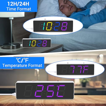 MiOYOOW 4-digit RGB Colorful LED Digital Clock Kit with Acrylic Shell and 6-Digit DIY Digital Electronic Clock Kit, Soldering Practice Kit for College High School Education and Daily Use
