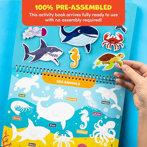 Preschool Busy Book for Toddlers 3-5, Educational Montessori Activity Toy