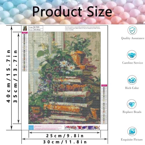 Plant Book Diamond Art Kits for Adults - Diamond Painting Kits 12X16 inch - color: Plant Book