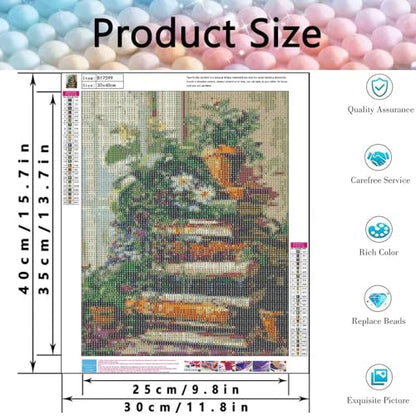 Plant Book Diamond Art Kits for Adults - Diamond Painting Kits 12X16 inch - color: Plant Book