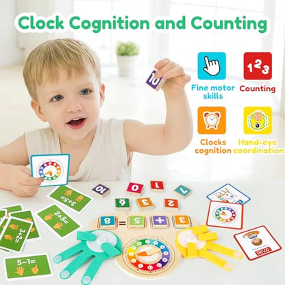 Learning Toys for Kids 3+,Montessori Preschool Educational Learning Activities Counting & Number Blocks Toys Math Games Easter Basket Stuffers Gifts for Girl Boys