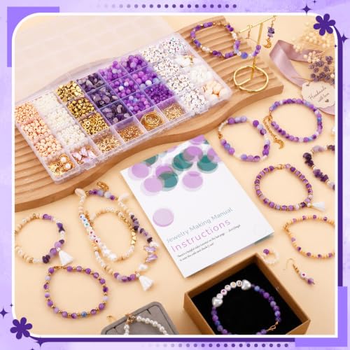 Wurosi Jewelry Making Supplies Kit, Bracelet Making Kit for Adult - color: Purple
