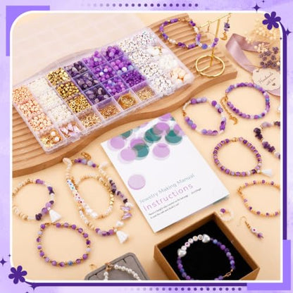Wurosi Jewelry Making Supplies Kit, Bracelet Making Kit for Adult - color: Purple