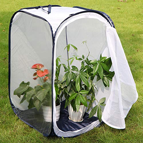 RESTCLOUD 36" Large Monarch Butterfly Habitat Cage Pop-up - color: White with Black