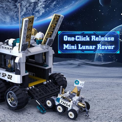 Lunar Rover Building Blocks Set for Boys Ages 8-12, STEM Space Toys for Kids to Assemble a Big Lunar Rover, Best Present for Boys and Girls Aged 8-14 (626PCS)