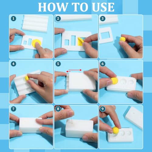 PH PandaHall Set of 2 Polymer Clay Beads Making Tool - 10mm 12mm 15mm Polymer Clay Bead Roller Maker and Bead Hole Maker Drilling Tool White Plastic Mold for Round Shape Beads Making DIY Craft - size: 10/12/15mm