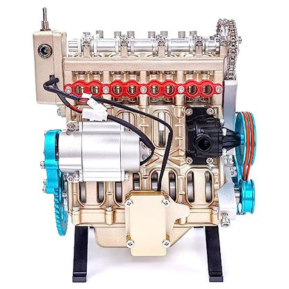 Motor city classics 4-Cylinder Diecast Engine Kit | Educational Assembly | Over 300 Pieces | Battery Operated