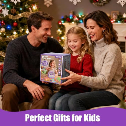 IQBOX Craft Kits Toys for 4 5 6 7 8 Year Old Girls Trendy Flower Making Kit - color: purple
