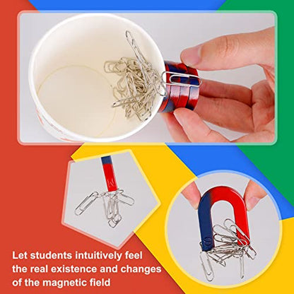 Science Magnet Kit for Kids Include Bar/Ring/Horseshoe/Compass/Magnetic Car