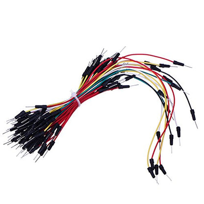eBoot 3 Pieces 400-Point Solderless Circuit Breadboard with 65 Pieces M/M Flexible Breadboard Jumper Wires