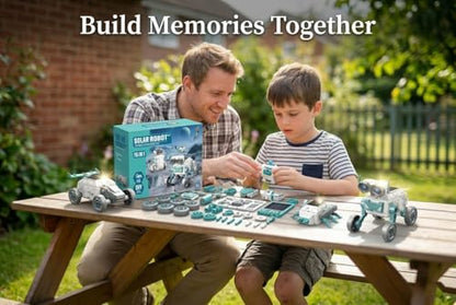 Solar Robot Kit 16 in 1 for Kids Ages 8-12, STEM Science Building Toys, DIY Educational Solar Powered Robot Toy, Engineering Learning Construction Set, Birthday Gifts for Boys Girls
