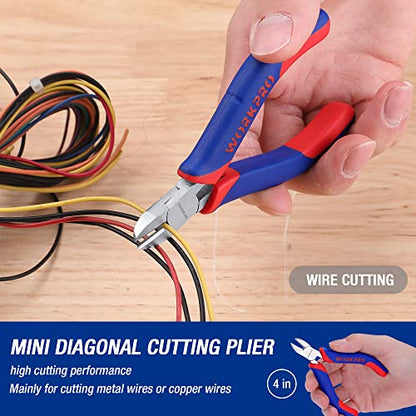 WORKPRO Mini Pliers Set, 3-Piece Small Pliers Tool Kit