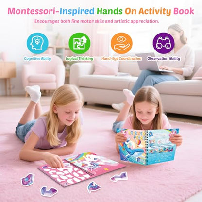 4Pcs Paint by Number Sticker Book with Story for Kids Ages 4-8 - color: Style-1-4pcs