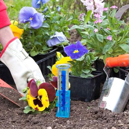 Rain Gauge Outdoor, 7" Capacity Large Rain Gauge Outdoors (Blue) - color: Blue