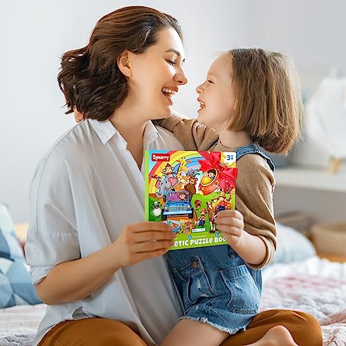SYNARRY Magnetic Animal Puzzles for Kids Ages 3-5, Travel Animal Toys - style: Animal