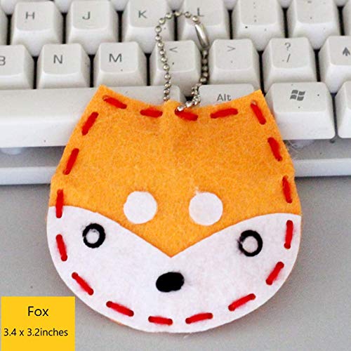 Adam Victor Kids DIY- First Sewing Kit for Kids, Learn to Sew DIY Craft Kits, Lovely Animals Style- Frog, Owl, Fox, Rabbit, Panda and Tiger, Ages 12+ - color: orange