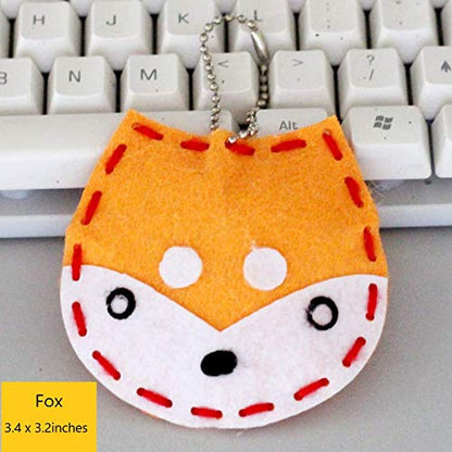 Adam Victor Kids DIY- First Sewing Kit for Kids, Learn to Sew DIY Craft Kits, Lovely Animals Style- Frog, Owl, Fox, Rabbit, Panda and Tiger, Ages 12+ - color: orange