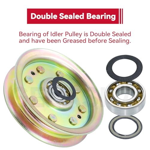 GELASKA 2Pack 175820 Idler Pulley for Husqvarna 48 inch Z4822 Z4824 GTH2548 - color: A10 2x175820