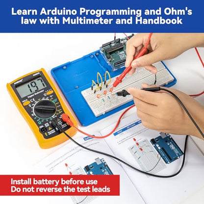 SunFounder Inventor Lab Starter Kit with Original Arduino Uno R3 REV3 Multimeter 34 Projects 40+Video Courses RAB Breadboard Holder, RoHS Compliant, for Beginners & Engineers