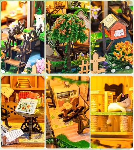 Spilay DIY Miniature House Kit for Adults, Miniature Dollhouse Kit - color: Fairy Tale Forest