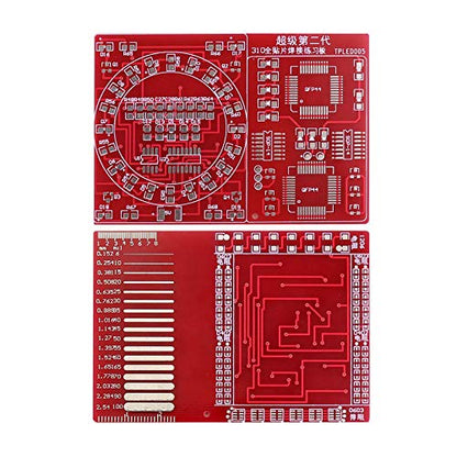 Soldering Practice Kit,DIY SMD SMT Welding Practice Soldering Skill Training Board (Soldering-120 Elements) - style: Soldering-120 Elements