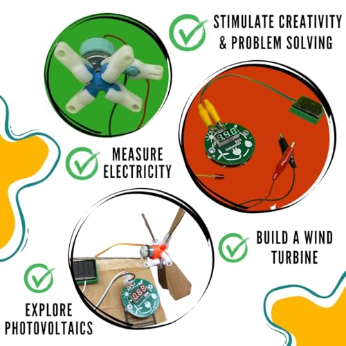 Renewable Energy STEM Kit – DIY Solar Panel & Wind Turbine Science Experiment Set | Hands-On Engineering & Electronics Learning Kit