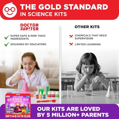 Doctor Jupiter Girls' Super Science Experiments Kit for Kids Ages 8+ - style: Girls' Super Science Kit: 8+