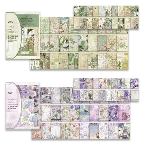 200Pcs Antique Decoupage Paper Rice Paper for Crafts Scrapbook (SetB)