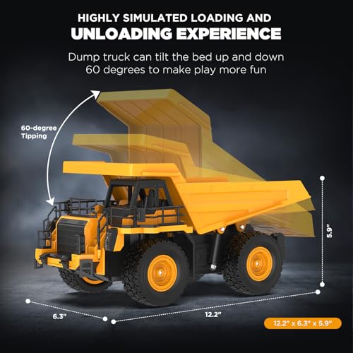 12.2" Remote Control Dump Truck Toy for Kids, RC Construction Vehicle Toy - style: Dump Truck[2026 Upgrade]
