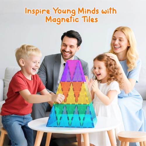 Magnetic Tiles Building Block Set: 16PCS Isosceles Triangle Expansion Pack Construction Building Blocks, Starter Set for Kids Ages 3+ - color: Nf-t16