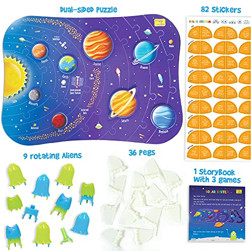 Imagimake Mapology - Solar System Jigsaw Puzzle for Kids Ages 4+ - style: Solar System