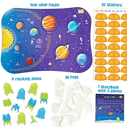 Imagimake Mapology - Solar System Jigsaw Puzzle for Kids Ages 4+ - style: Solar System