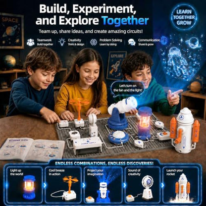 STEM Science Kit for Kids, Electronics Circuit Exploration Toy, 66 PCS - size: Extra Large - 1200+ Projects
