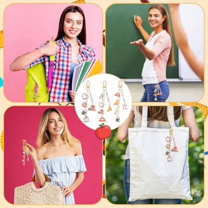 CraftyDream 558 Pcs Math Teacher Charm Keychain Making Kit DIY Name Crafts - style: I Love Math