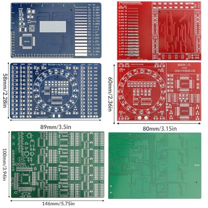 100W Digital SMD/SMT Soldering Practice Kit for Beginners, 3 PCB Training Boards, 180–520°C Temp Control, Auto Sleep, 1206/0805/0603/0402 Training, QFP44 & SOP-14 IC Practice - color: 100w Digital Iron Kit With 3 Boards