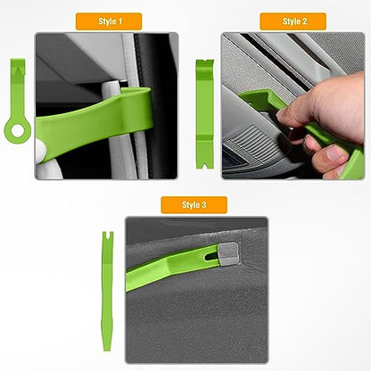 GOOACC 8PCS Auto Trim Removal Tool Kit No-Scratch - color: Green, size: 8PCS Trim Removal