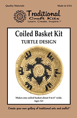 Traditional Craft Kits Coiled Basket Weaving Kit Turtle Design Tray Project