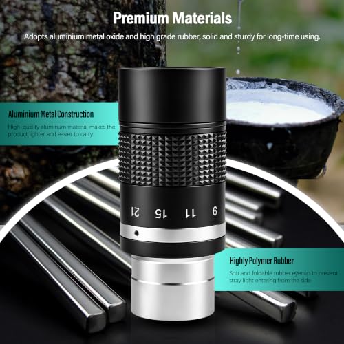 Astromania Zoom Eyepiece, FMC Zoom 7 to 21mm Telescope Eyepiece 1.25 Inch - size: 7-21mm