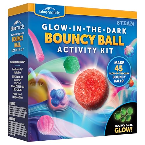Blue Marble Glow-in-the-Dark Bouncy Ball Science Activity Kit for Kids