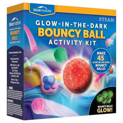 Blue Marble Glow-in-the-Dark Bouncy Ball Science Activity Kit for Kids