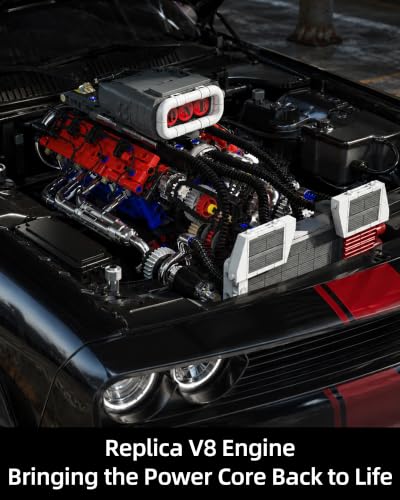 Advanced Muscle Car V8 Engine Model Kit that Works for Adult Boys - color: V8 Car Engine Kit a