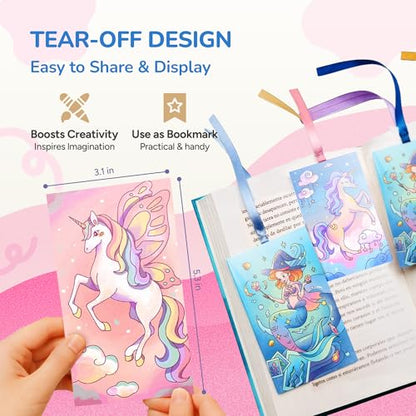 JoyCat 2 Pack Pocket Paint with Water Coloring Books for Kids - style: 2 Pack - Magical Pony & Ocean Princess