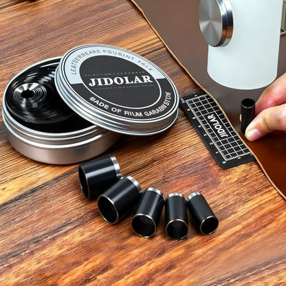 15 Pieces Leather Circle Cutter Tool Set, Hole Punch Tools with 5 6 8 10 11 12 16 20 22 25 30 35 40 45 50mm, High Carbon Steel Round Cutting Dies, Hole Punch Tool Kit for DIY Leather Crafts - size: 15 Sizes