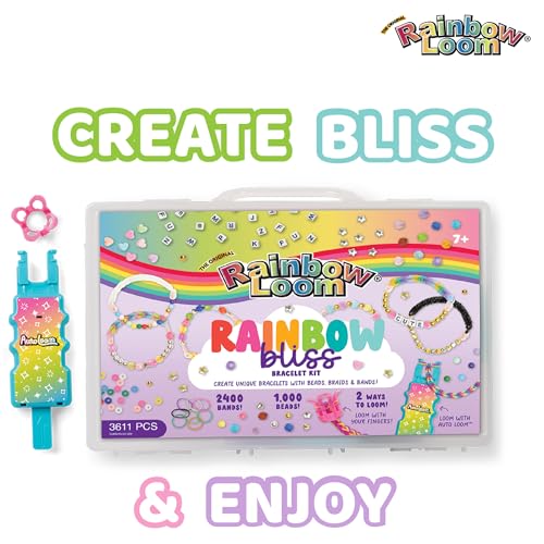 Rainbow Loom AutoLoom Bliss Kit - 2,400 Bands & 1,000 Beads Jewelry Set